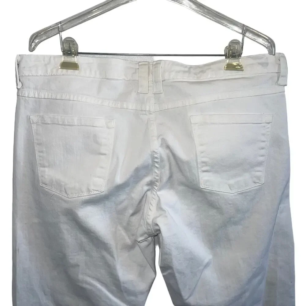 Garnet Hill High Rise Denim Stretch Crop Ankle Plus Size 16